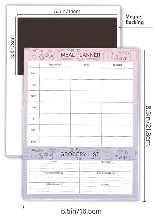 Planificateur De Repas Aimanté