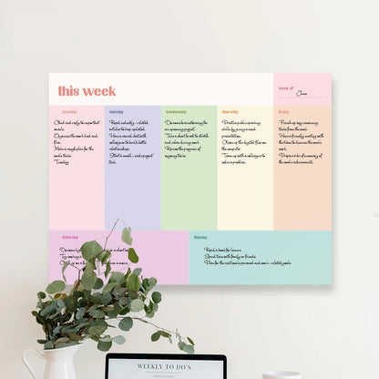 Planificateur De Semaine Coloré