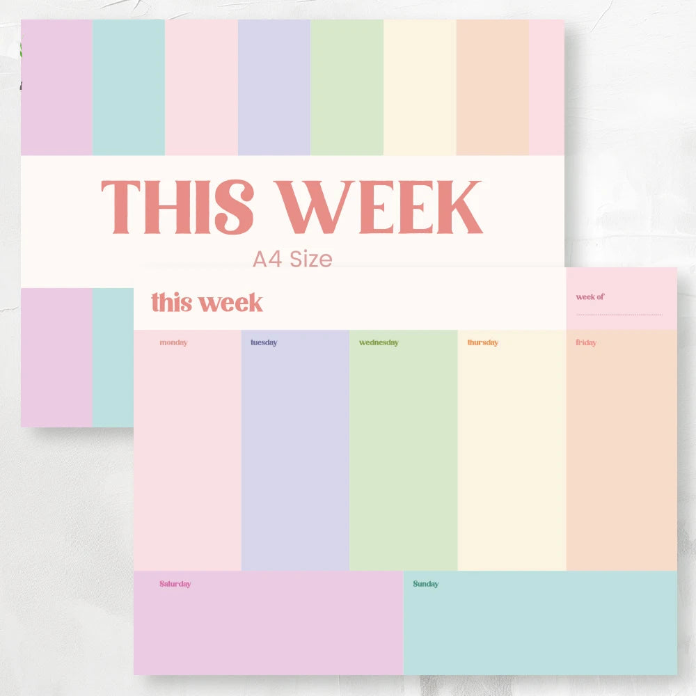 Planificateur De Semaine Coloré