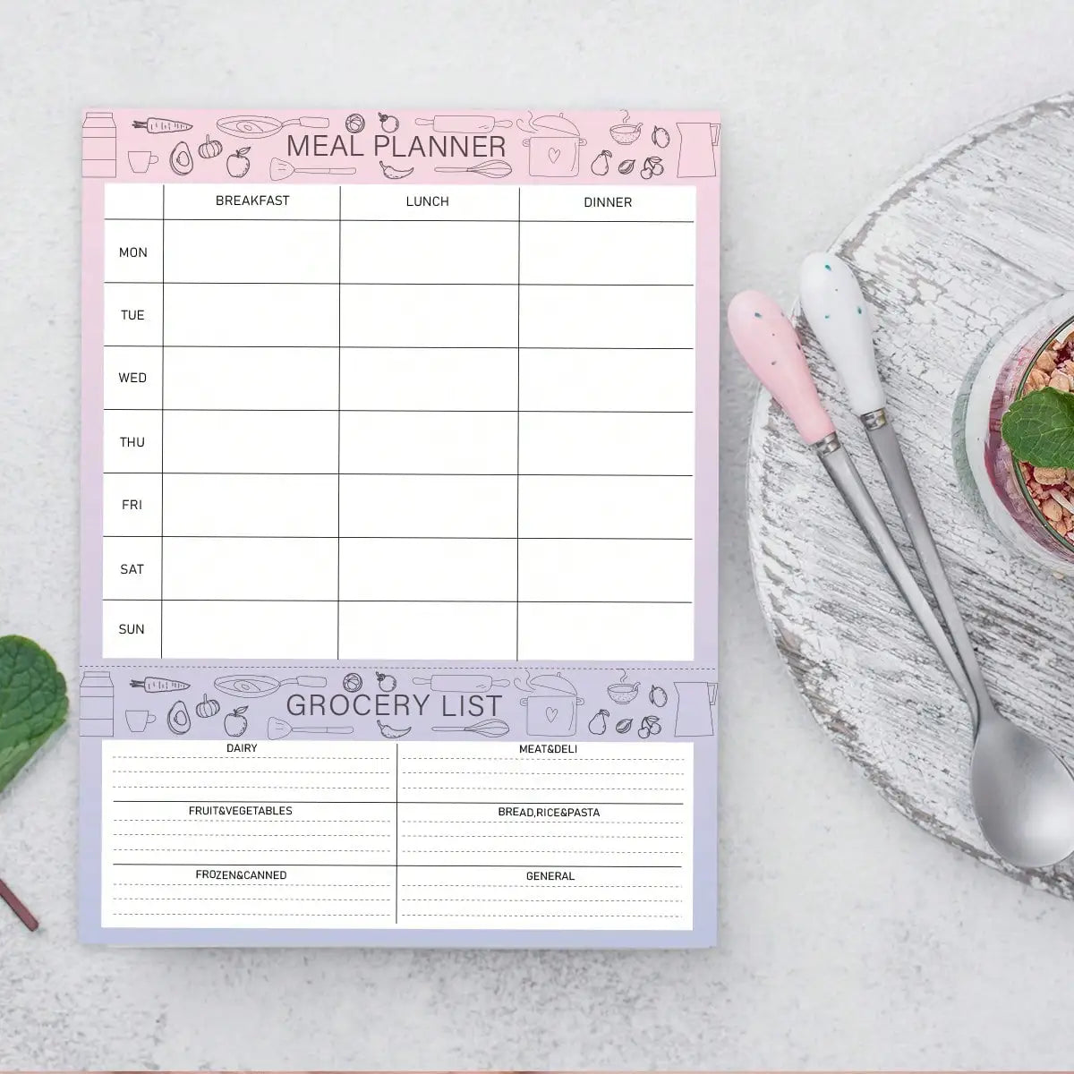 Planificateur De Repas Aimanté